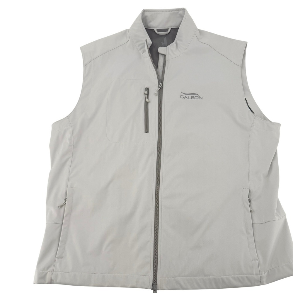 Johnnie-O Galeon Firestone 2-way Zip Wind Vest Gray Performance XL